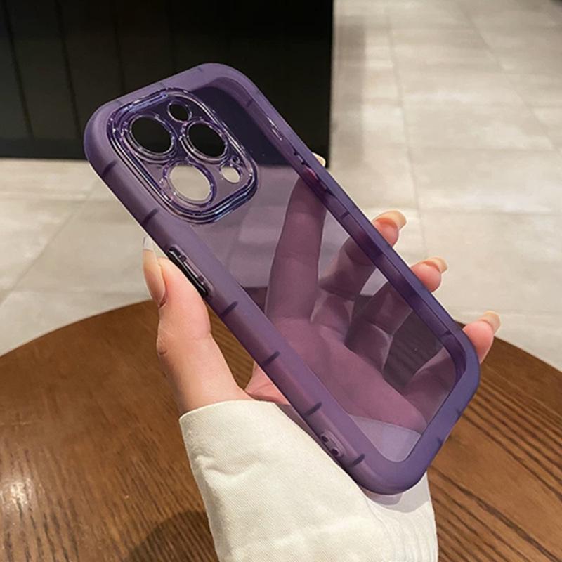 Темно-фиолетовый силиконовый чехол для телефона iPhone 8/7 Plus/11/12/14 - Прозрачный и защитный