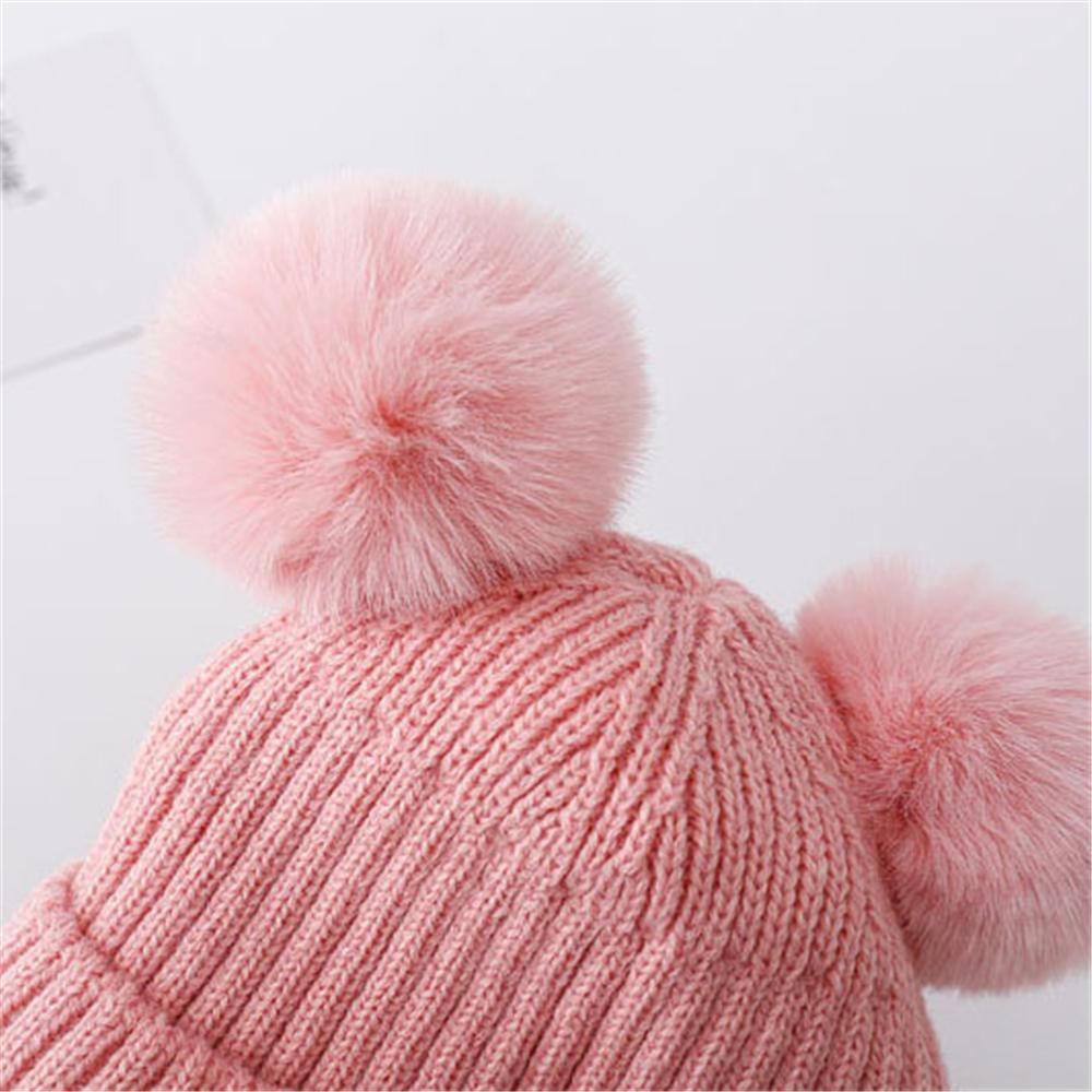 Winter Newborn Ear Protection Hat Warm Children Earmuffs Cap Cute Baby Beanies with Pop