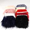 Feather New 50CM White Natural Goose Feather Ostrich Feather Ribbon Mix Ribbon Feathers Trim Fringe Clothing Sewing Decoration