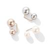 3Pcs/Set Double Pearl Brooch Pins Anti-fade Exquisite Elegant Brooches for Women Sweater Cardigan Clip Coat Summer Dress Jewelry