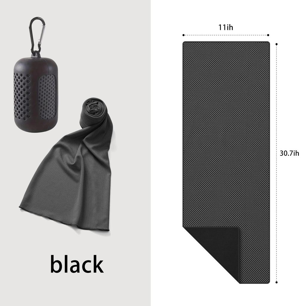 Instant Cooling Sports Towel - Chilling Neck Wrap for Workouts, Hiking & Hot Weather, Quick-Dry Fabric with Carry Case Frozen