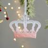 2pcs Pink Transparent Xmas Tree Hanging Ornaments Merry Christmas Decor  Home Desktop Decoration
