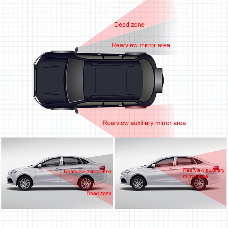 Регулируемое широкое выпуклое автомобильное зеркало для улучшения видимости слепых зон и безопасности