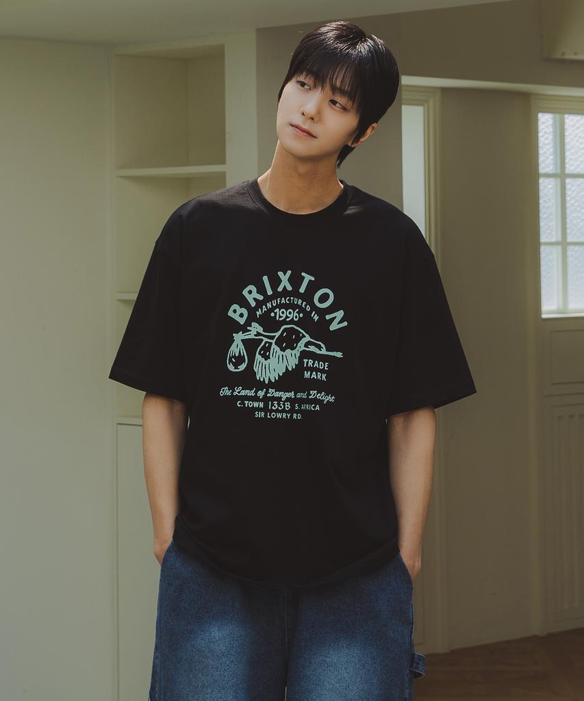 ALVINCLO Brixton Oversized Short Sleeve T-Shirt Ast4784 (2 Colors)