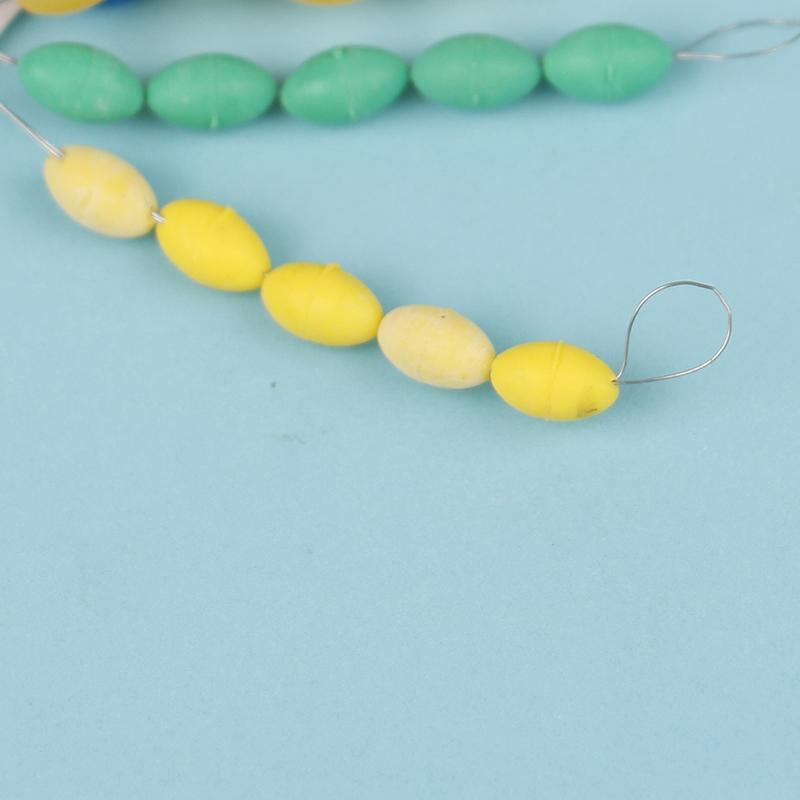 Rubber Float Stops Space Beans Oval Stopper Connector Line Buoys Fishing Float