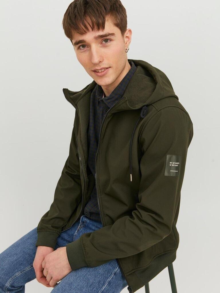 Зимняя куртка Jack & Jones Jjebasic Softshell Hood Noos (12236300) Basic Lightweight Jacket (12236300) Rosin