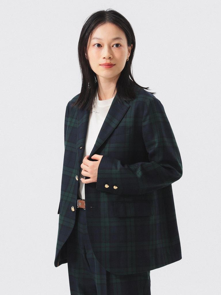 Beams Boy Women's Polyester Wool 3-Button Blazer, Black, Watch, 0, 13160268803