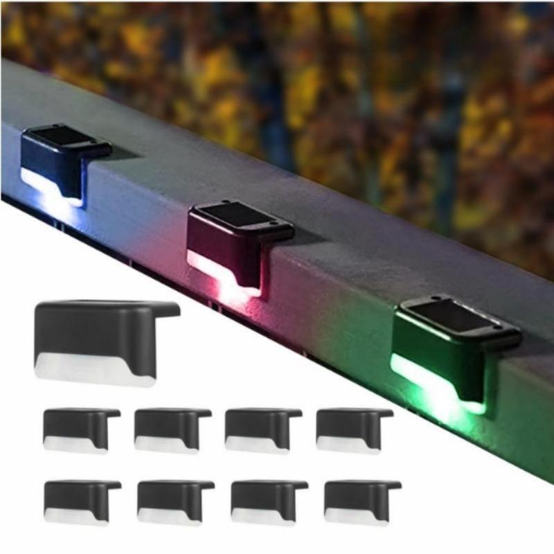 4 Solar Outdoor Deck Lights,Outdoor LED Decorative Lights,Garden Walk Lights,Outdoor Fence Lights,Outdoor Stairs, Steps