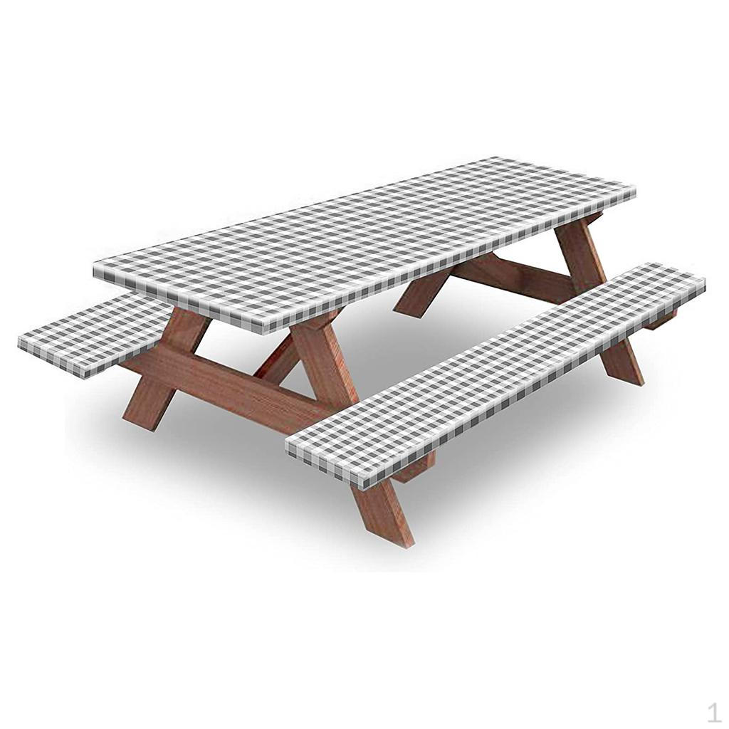 Чехлы для пикниковых скамеек 72x30”/72x12” Эластичный край Чехлы для скамеек Покрывало для стола Праздничный обеденный стол