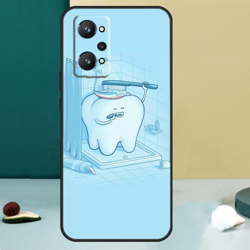 Мультяшный Стоматолог Зубы с Коронками Для Realme 14 13 Pro Plus 10 11 12 GT 5 6 6T GT7 Pro C61 C55 C53 C51 C21Y C25S C75 C67 Чехол