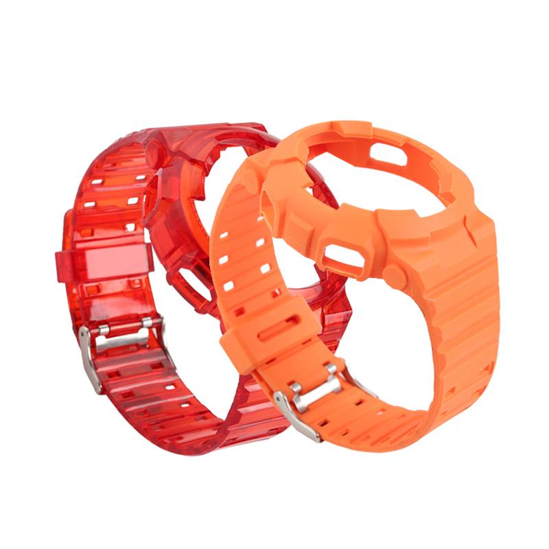 Силиконовый корпус и ремешок для часов Casio GA-100/110/120/140 GD-100/110/120 5081 5229 матовый/прозрачный TPU аксессуар