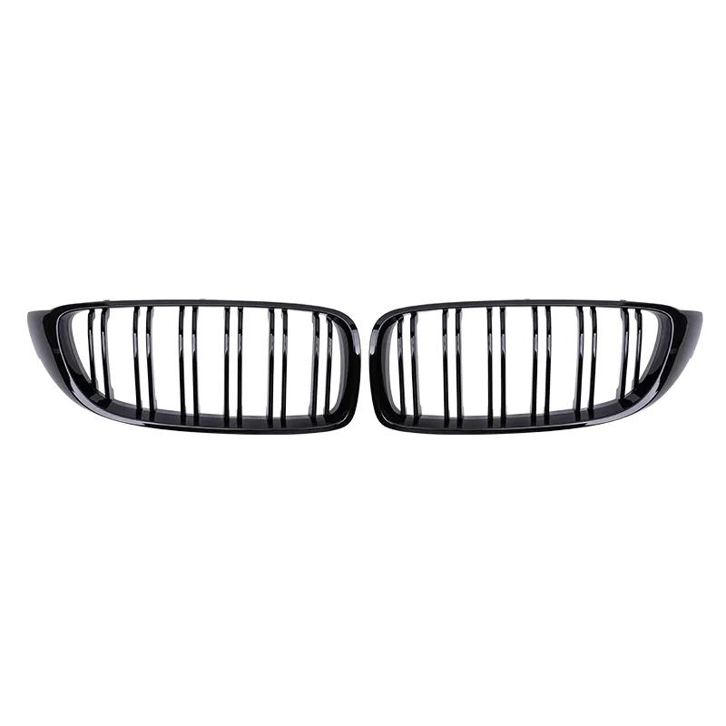 Car Front Bumper Grille Racing Grill For BMW 4 Series F32 F33 F36 M3 F80 M4 F82 12-18 Dual-Slat Glossy Black Accessories