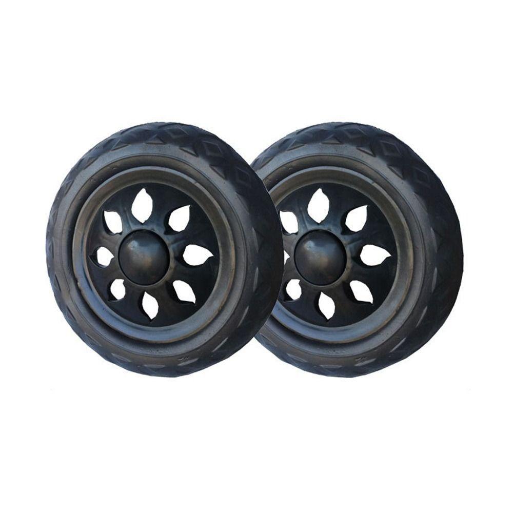 2Pcs Flexible Shopping Cart Wheels 6.3Inch Travelling Trolley Caster Portable Wheelchair Caster