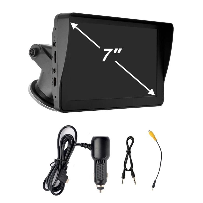 7" Портативный беспроводной экран Carplay Android Auto HD Автомагнитола Мультимедийный видеоплеер Задняя камера заднего вида Видеорегистратор