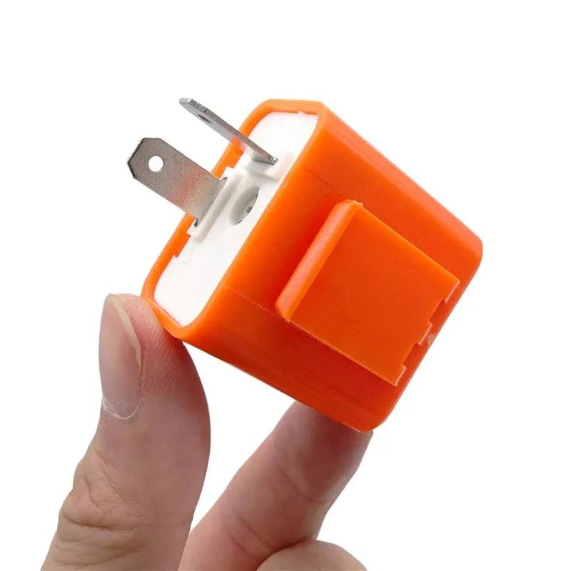 2-контактное светодиодное реле мигалки, универсальное 12 В, регулируемая частота сигналов поворота, реле мигалки для мотоцикла, сигнал поворота