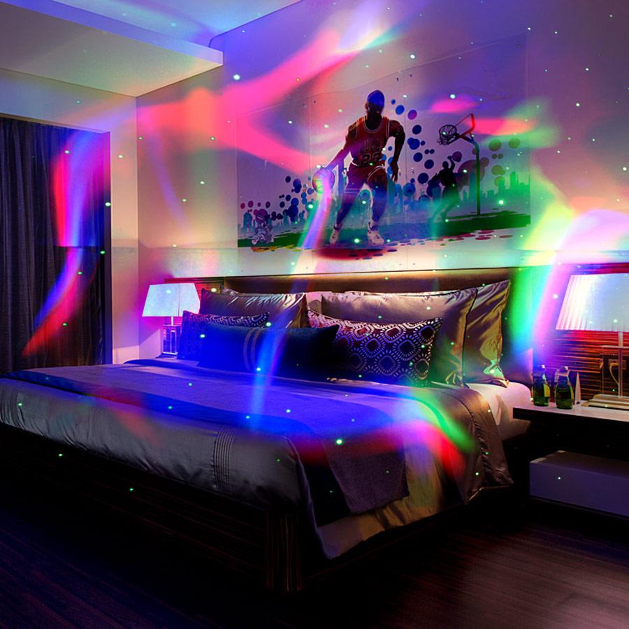 ESHINY RGB LED Aurora Night Star Sky Light Лазерный проектор Дискотека USB Туманность Облако Лампа Украшение Дети Дети Сцена Спальня Свет B222