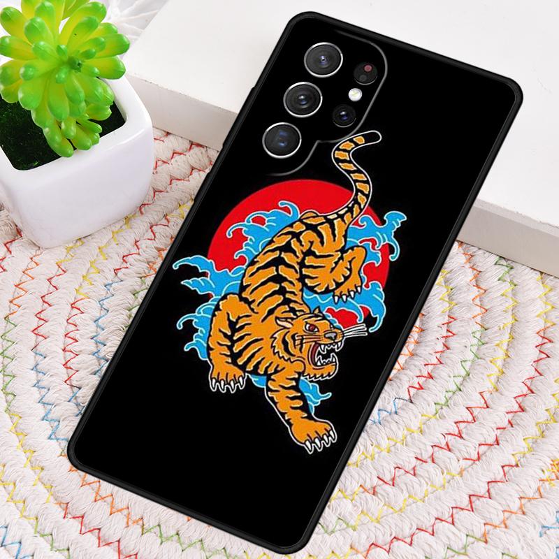 Японский узор с тигром Силиконовый чехол для телефона Для Samsung Galaxy note 10 pro S26 S25 S24 S23 S22 S21 Plus S25Ultra Capa Чехол