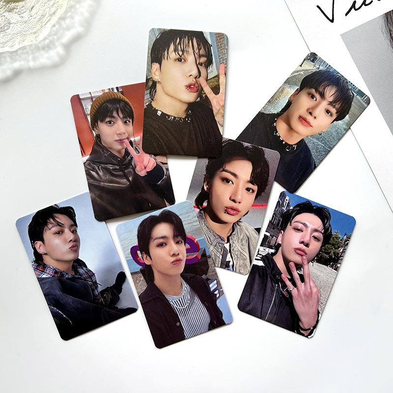 Набор Золотых Сольных Фотокарточек Jungkook, 7 шт. Карточки Ломо Kpop BTS Чон Чонгук Альбом Коллекционные Фотокарточки Фан-мерч Подарок