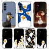 Милый чехол с мультяшными D-Утками для Samsung Galaxy S26 S25 S24 S23 S22 S21 Plus Ultra Note20 Мягкий Черный