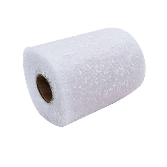 Рулон блестящей тюлевой ткани 6 дюймов 15 ярдов Сверкающая катушка Лента Сетка с пайетками для DIY Юбки-пачки Скатерти Свадебного фона Свадебной сцены Упаковки подарков