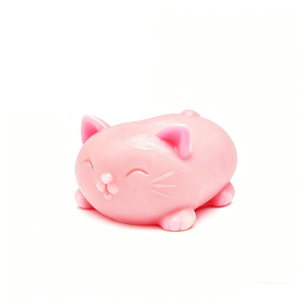 Soft Squeeze Cat Sensory Toy for Stress Relief Squishy Animal Figure for Relaxation and Hand Exercise for Adults and Kids