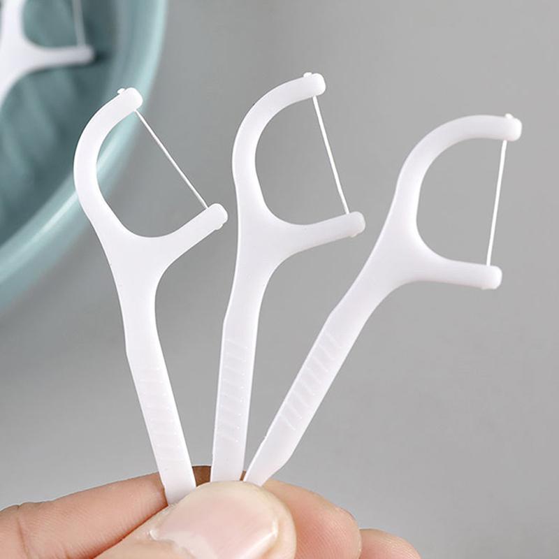 30/50Pcs Dental Floss Flosser Picks Toothpicks Teeth Stick Tooth Cleaning Brush