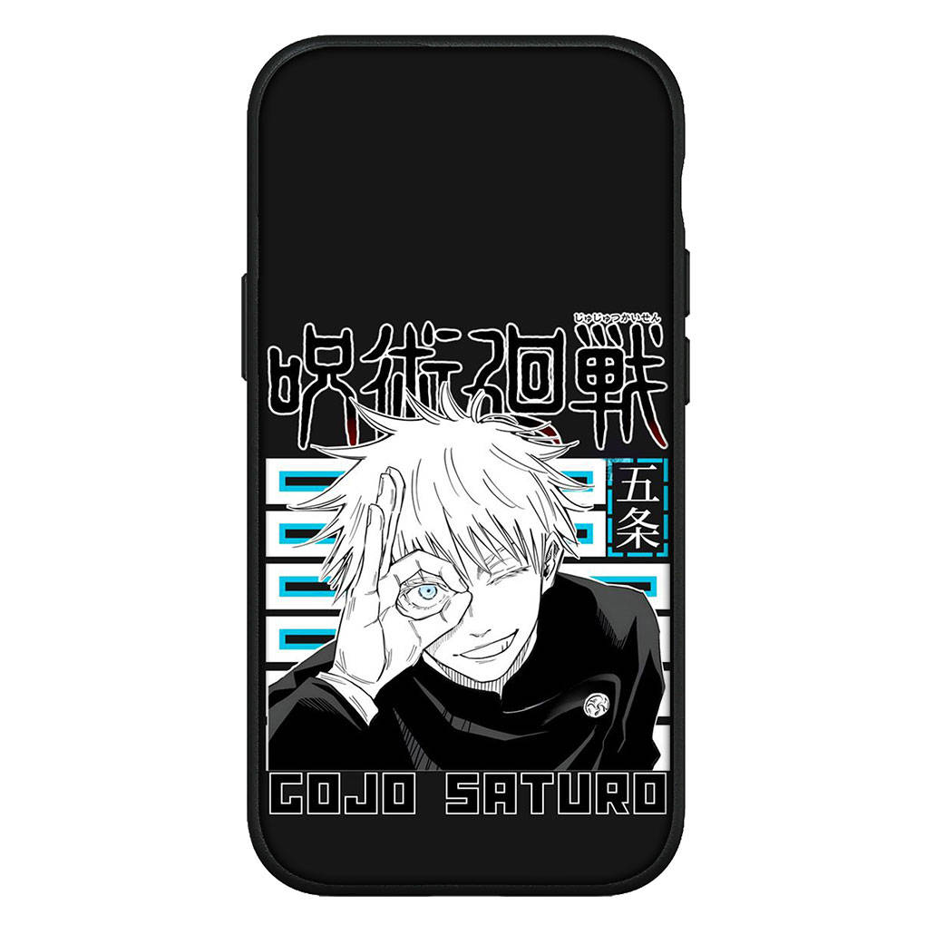 For iPhone 16 15 14 Xiaomi Redmi Note 13 12 11 Pro Max X 10 8 9 XR Samsung Galaxy S24 S23 9C OPPO Huawei Jujutsu Gojo Satoru Kaisen Cartoon Phone Case