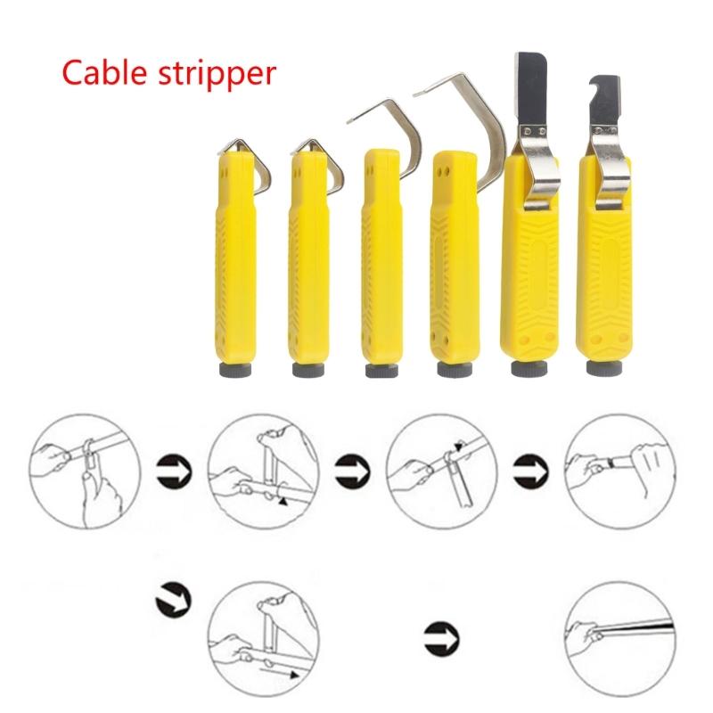 PVC Cable Stripper Round Cable Stripper ABS Constructions for Precise Insulation Removal With Adjustable Cutting Depth