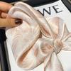 100% Natural Real Silk Scarf Women Luxury High Quality Square Print Hair Neckerchief Lady Shawl Wraps Hijab Bandana Scarves 53cm
