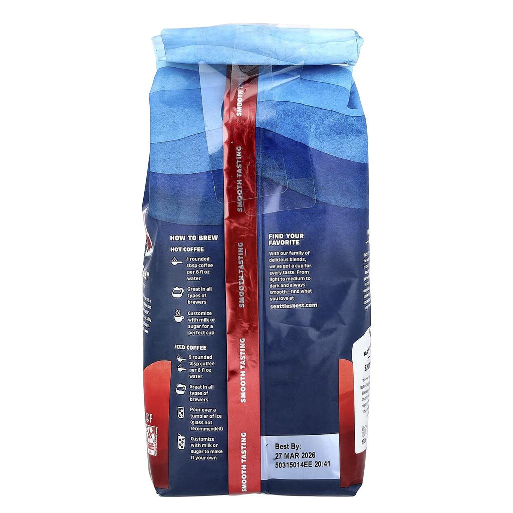 Seattle's Best Coffee, Post Alley®, Кофе, Молотый кофе, Тёмная обжарка, 12 унций (340 г)