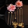1 Set Chinese Style Tang Dynasty Hairpin Pearl Flower Hair Comb  Cheongsam Accessories