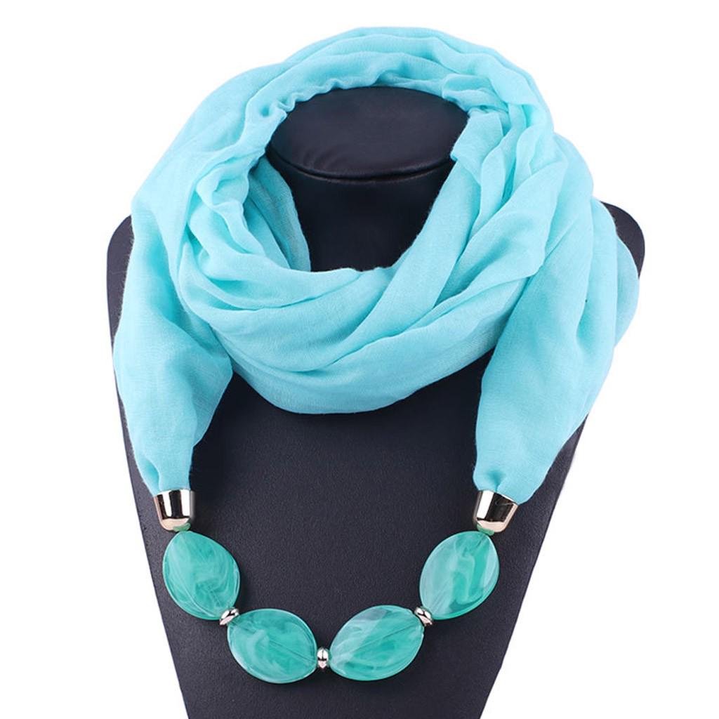 Женское хлопковое льняное ожерелье с подвеской в этническом стиле, мягкое ожерелье, шарф