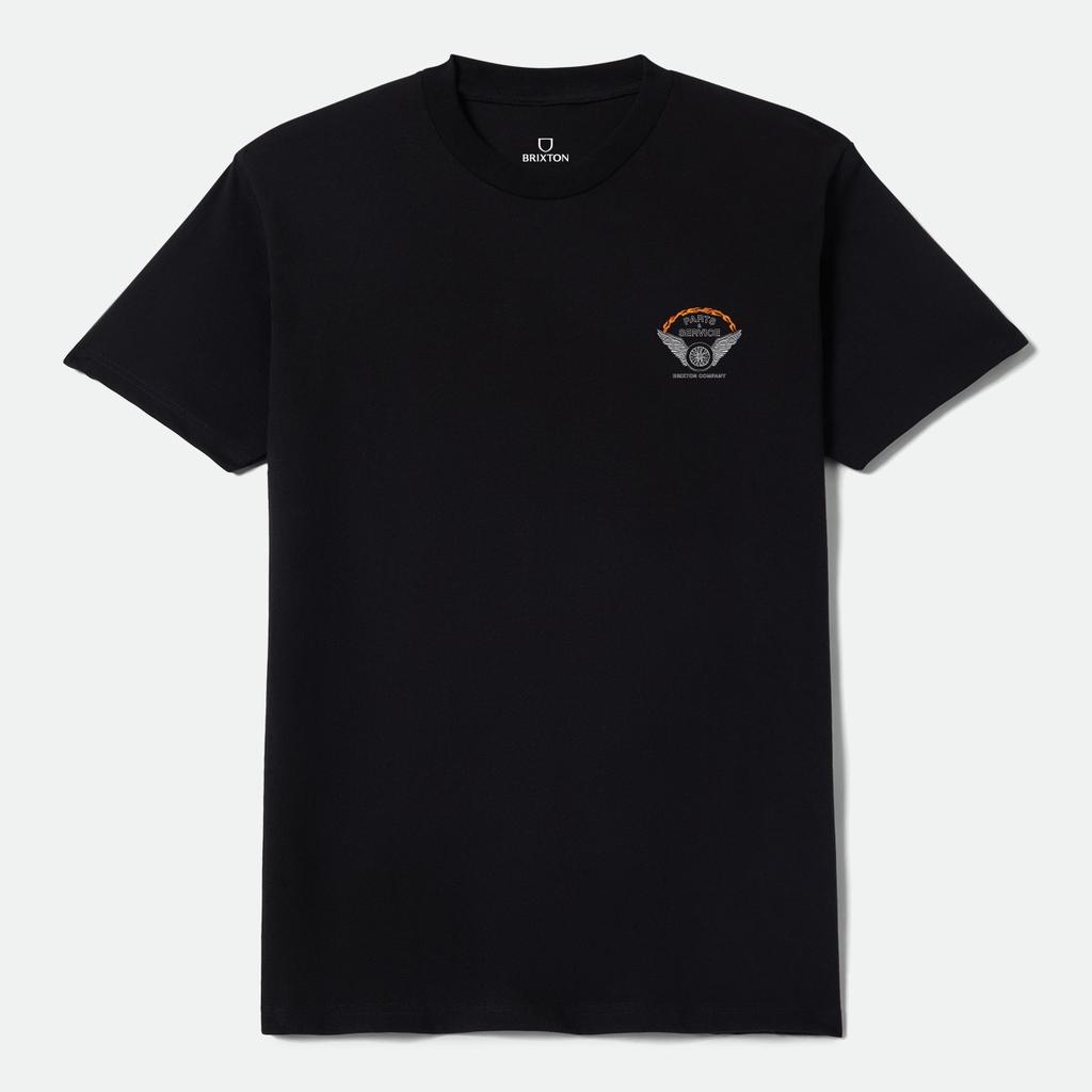 Brixton Leeway Tee T-Shirt Gr: M Black Worn Wash Unisex T-Shirt
