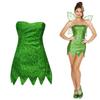 [R-Dream] Tinkerbell Cosplay Tube Top One Piece Peter Pan Elf Costume Outfit Halloween Costume Adult Women Fairy Spirit Angel (XL Size)