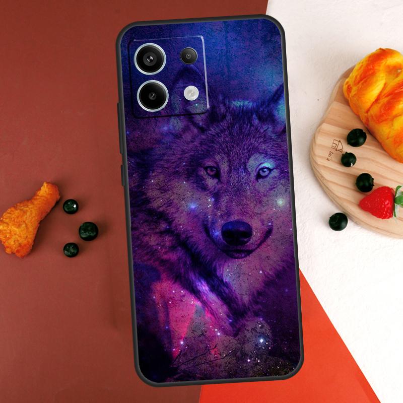 Чехол Animal Wolf Galaxy для Xiaomi Redmi Note 14 9 10 11 12 13 Pro 9S 10S 11S 12S Redmi 13C 10C 12C 14C Coque