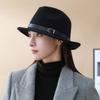 Flap Brim Bucket Hats Felt Fabric Trilby Hat New Panama Hats  Autumn Season