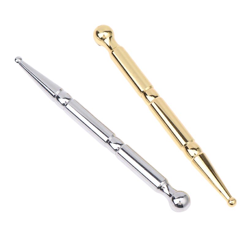 Facial Reflexology Massage Tool Retractable Acupuncture Pen Double Headed Spring Ear Care Tool Point Probe Pen For Face Massager