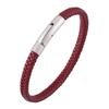 Fashion Bracelet Men Women Red Leather Bracelets Exquisite Snap Accessories Hand-Woven Jewelry Couples Gift