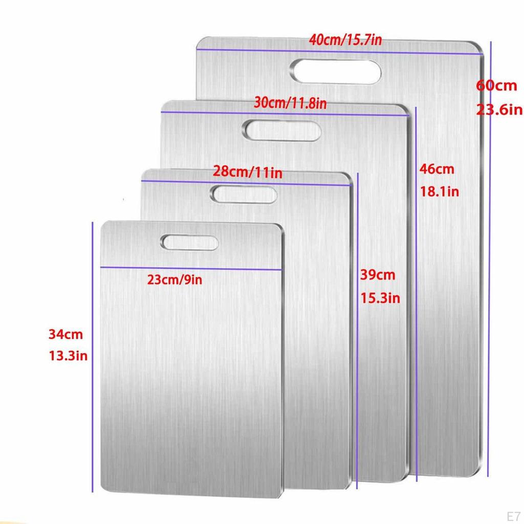 Chopping Board Cutting Double Sided Meat Pizza Biscuit with Handles Fruit Versatile Stainless