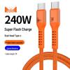 Кабель быстрой зарядки PD240W для iPhone 17, Оплетка из чистой меди, Звездный оранжевый, Двойная совместимость с TC