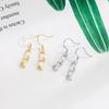 New Chinese Opal Bamboo Earrings Women's Light Luxury Niche Design High-end Versatile Earrings Stud Earrings Jewelry