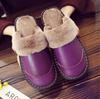 2024 женские зимние тапочки домашние спилковые кожаные водонепроницаемые хлопковые тапочки теплые домашние меховые парные нескользящие тапочки на платформе