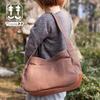 Сумка-тоут формата А4 Kurashiki, изготовленная из холщовой кожи цвета хурмы Shibu, многослойная, на одно плечо [creareki] Женская сумка, легкая, холст, Япония, окрашенная,