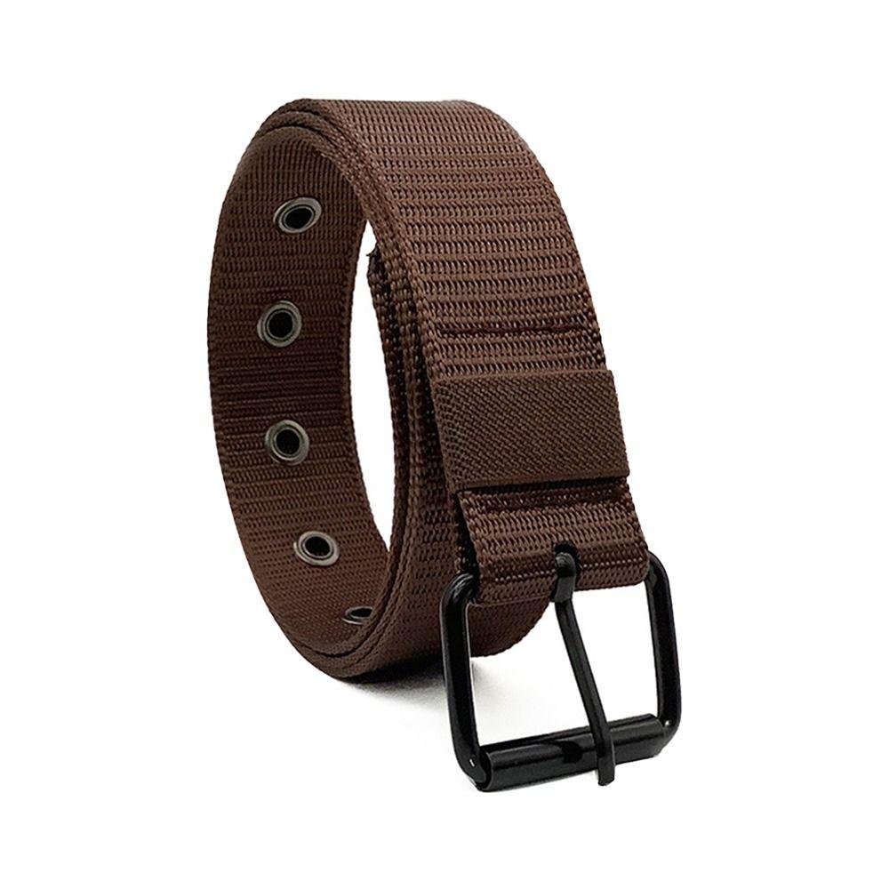 Vintage Casual Nylon Canvas Braided Belt Pin Buckle Waistband Weave Waist Band Ladies Dress Strap