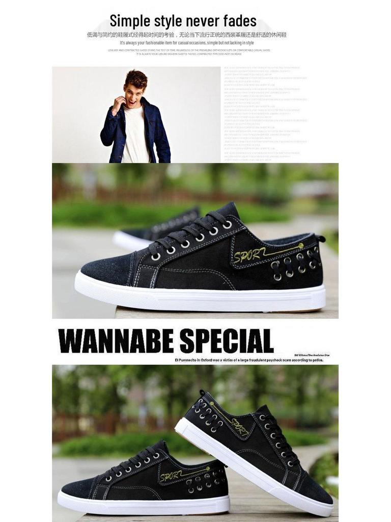 Men's Retro High-Top Canvas Shoes - Velvet-Lined, Warm, Casual, Trendy, Denim-Style for Autumn and Winter