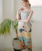 Платье с принтом Raub Lounge Wear_Синее