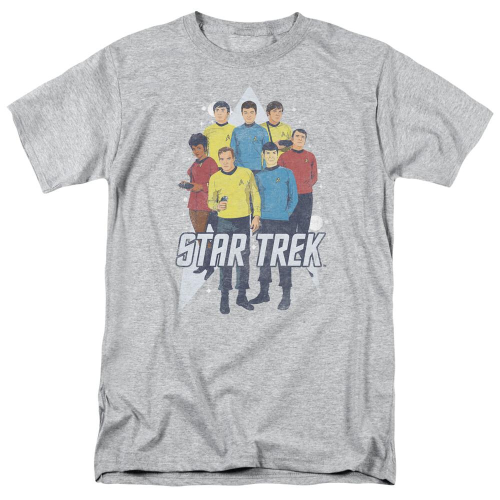 Star Trek Here Here T Shirt Licensed Sci-Fi TV Classic Adult Tee New Sport Grey