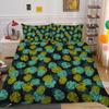 3D Green Leaf Bedding Plant Down Quilt Cover and Pillowcase 2 or 3 Pieces of Microfiber Fabric with Zipper Washable Super Soft Home Decoration