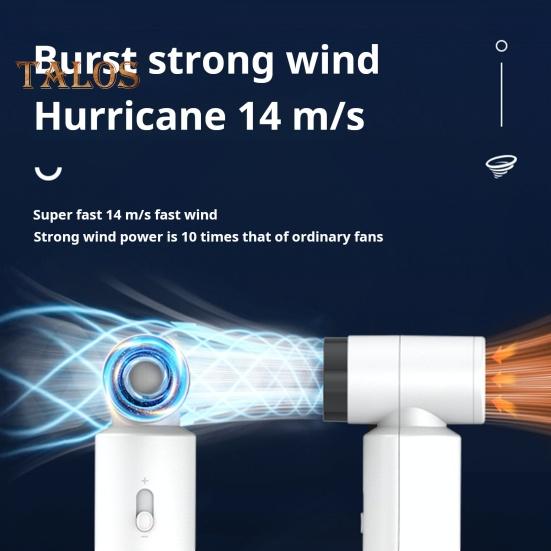 Портативный охлаждающий вентилятор Струйный сухой вентилятор с высокоскоростным двигателем Мощный поток воздуха Низкий уровень шума Перезаряжаемый портативный электрический воздушный пылесос Персональный вентилятор