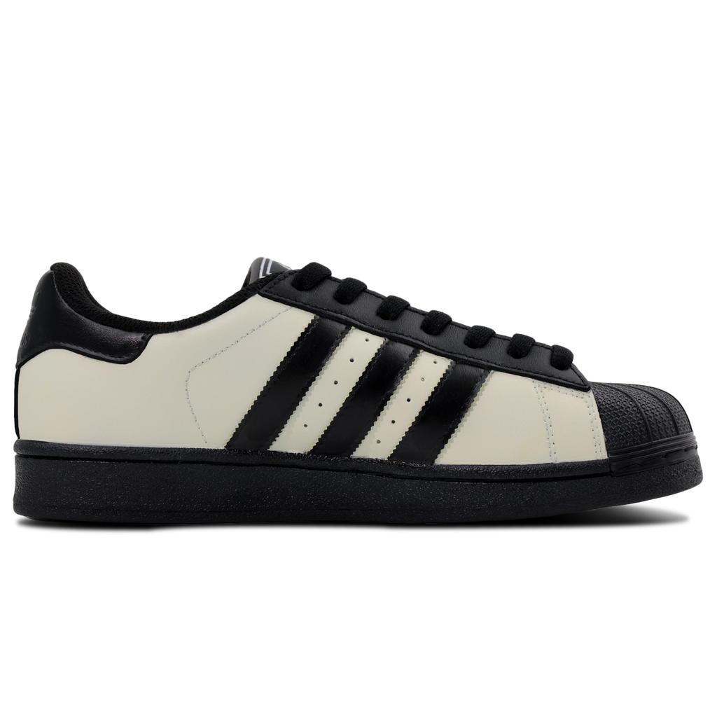 adidas Originals Superstar 2 Кожаные Низкие Скейтбордические Кроссовки Унисекс Бежевый Черный JI0079(Команда443-)